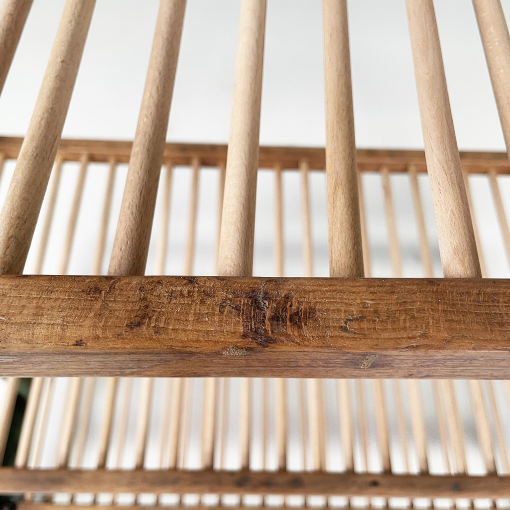 Carrello in legno e metallo verde, 1920 ca.