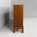 Sideboard in legno, ottone e vetro, 1940 ca.