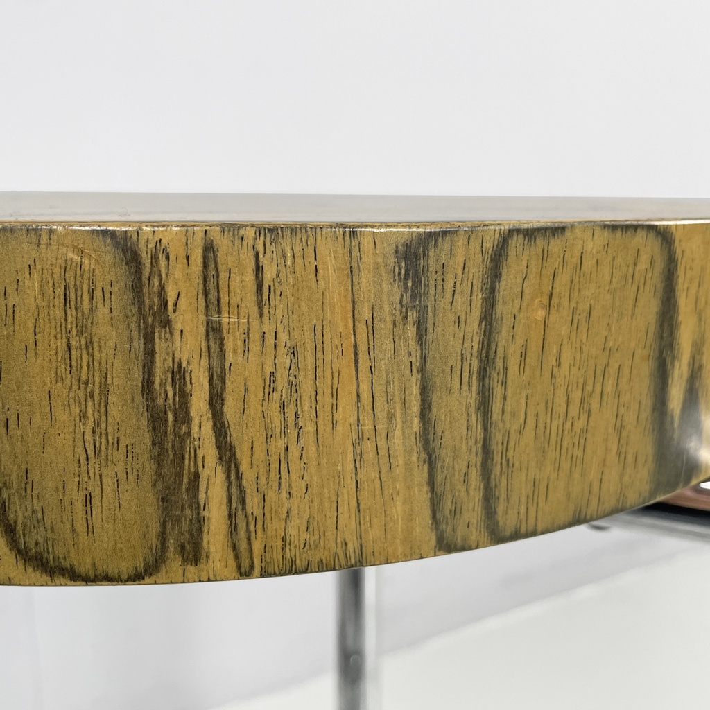 Tavolo da caffè in legno e metallo, 1970 ca.