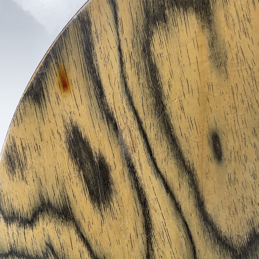 Tavolo da caffè in legno e metallo, 1970 ca.