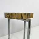 Tavolo da caffè in legno e metallo, 1970 ca.