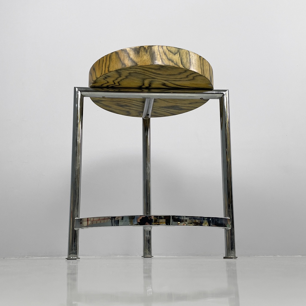 Tavolo da caffè in legno e metallo, 1970 ca.