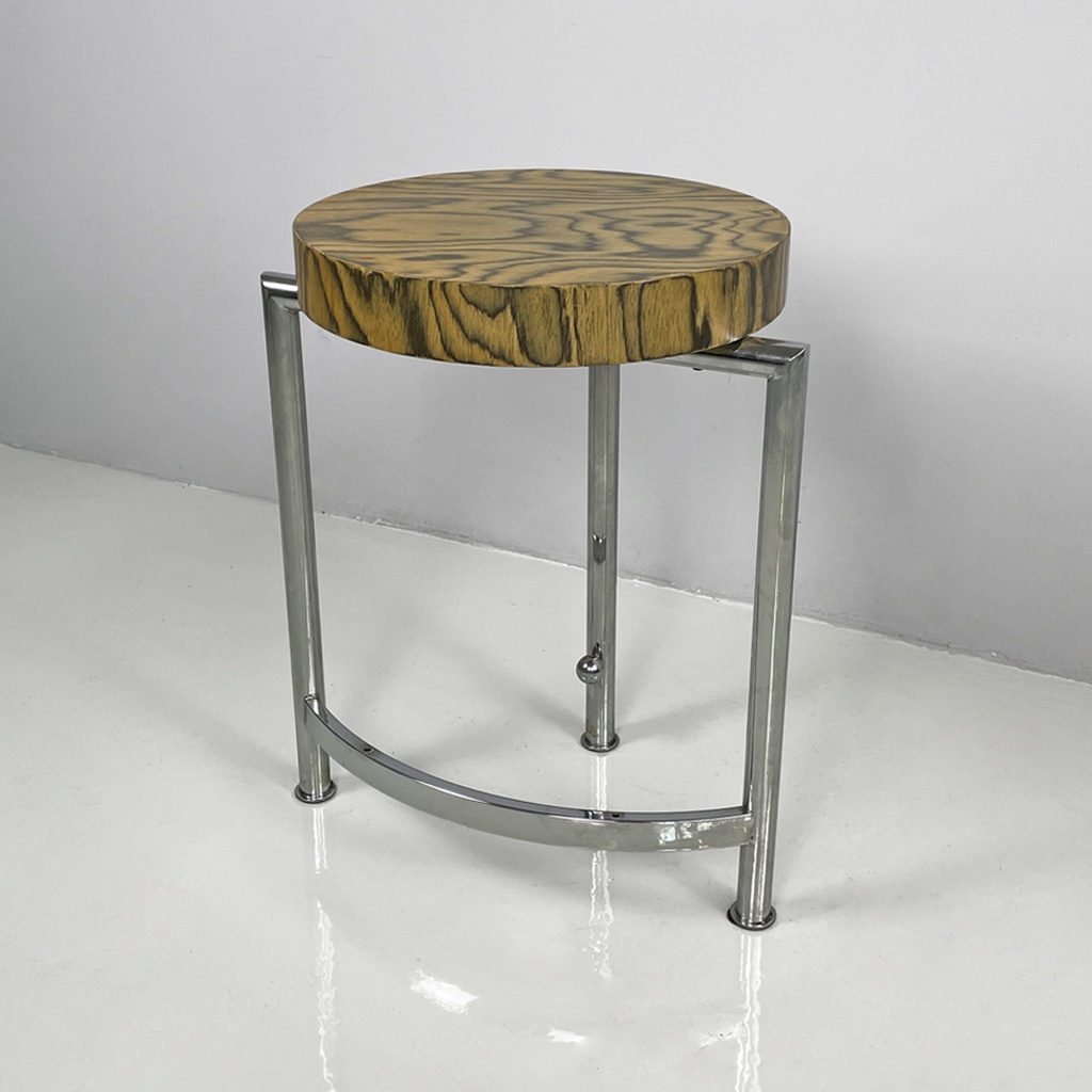 Tavolo da caffè in legno e metallo, 1970 ca.