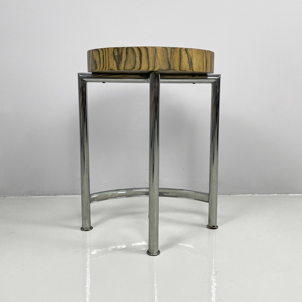 Tavolo da caffè in legno e metallo, 1970 ca.