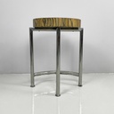 Tavolo da caffè in legno e metallo, 1970 ca.