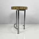 Tavolo da caffè in legno e metallo, 1970 ca.