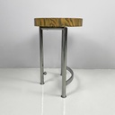 Tavolo da caffè in legno e metallo, 1970 ca.