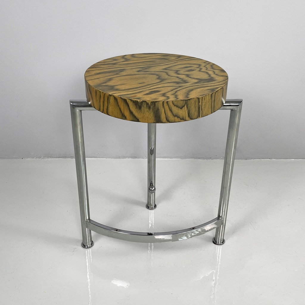 Tavolo da caffè in legno e metallo, 1970 ca.