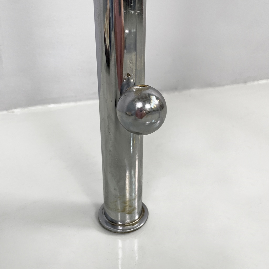 Tavolo da caffè in legno e metallo, 1970 ca.