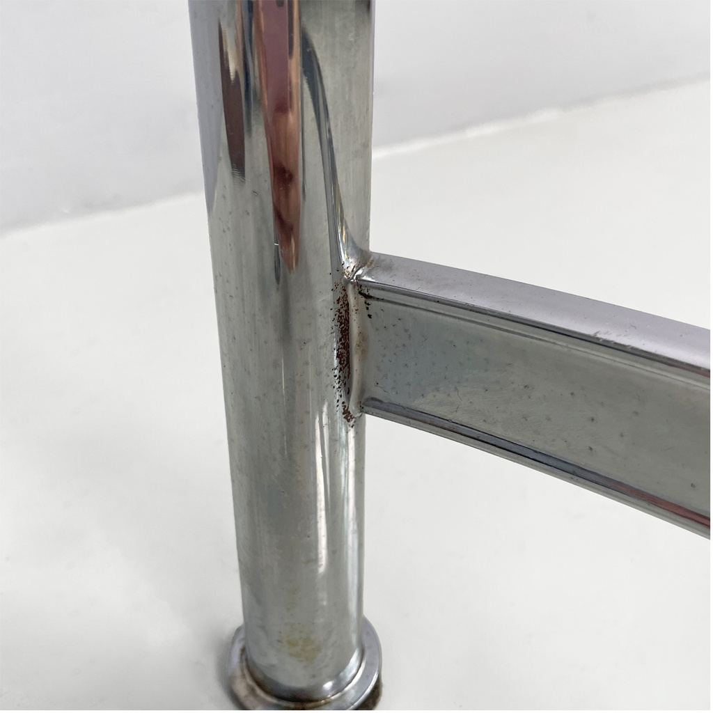 Tavolo da caffè in legno e metallo, 1970 ca.