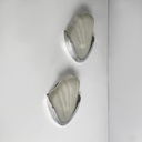 Applique a conchiglia in vetro e metallo, 1930 ca.