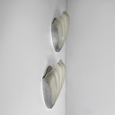 Applique a conchiglia in vetro e metallo, 1930 ca.