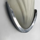 Applique a conchiglia in vetro e metallo, 1930 ca.