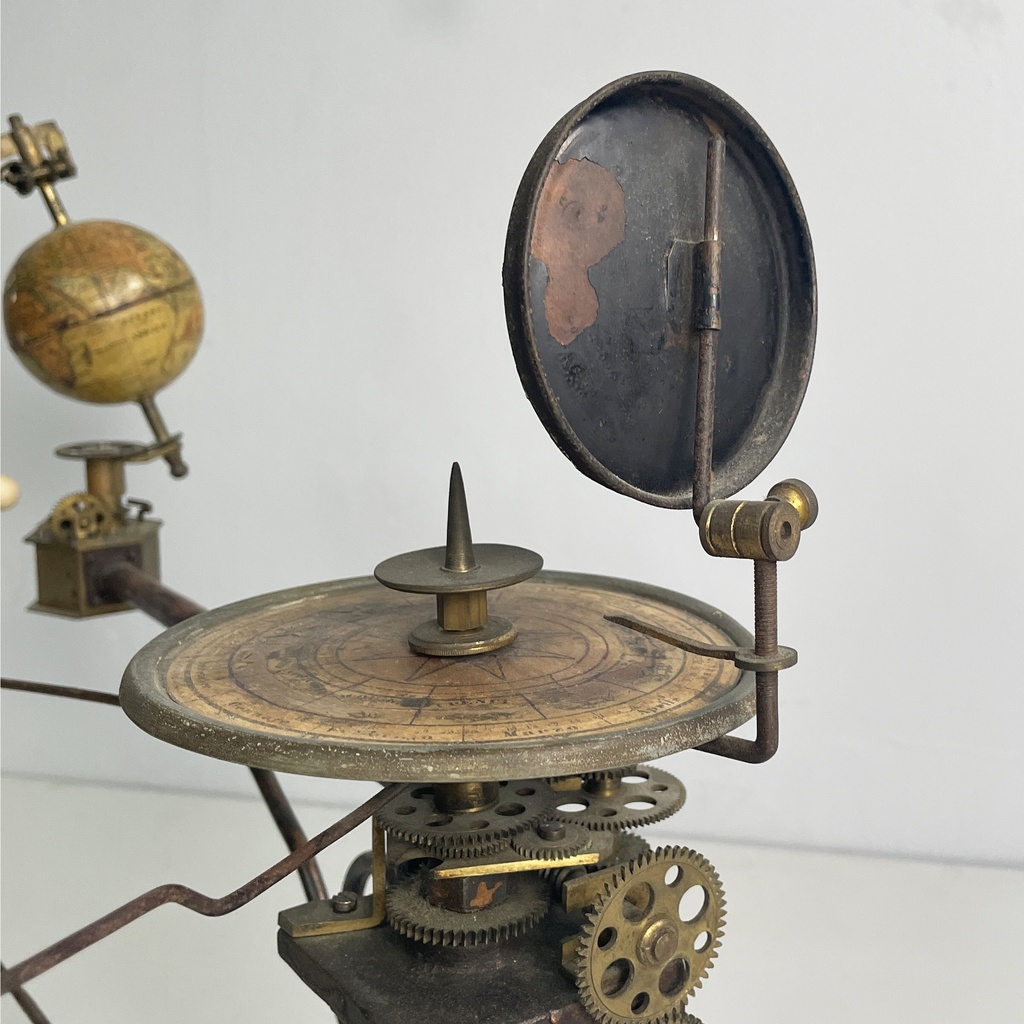 Tellurio meccanico in ghisa e ottone, metà 1800 ca.