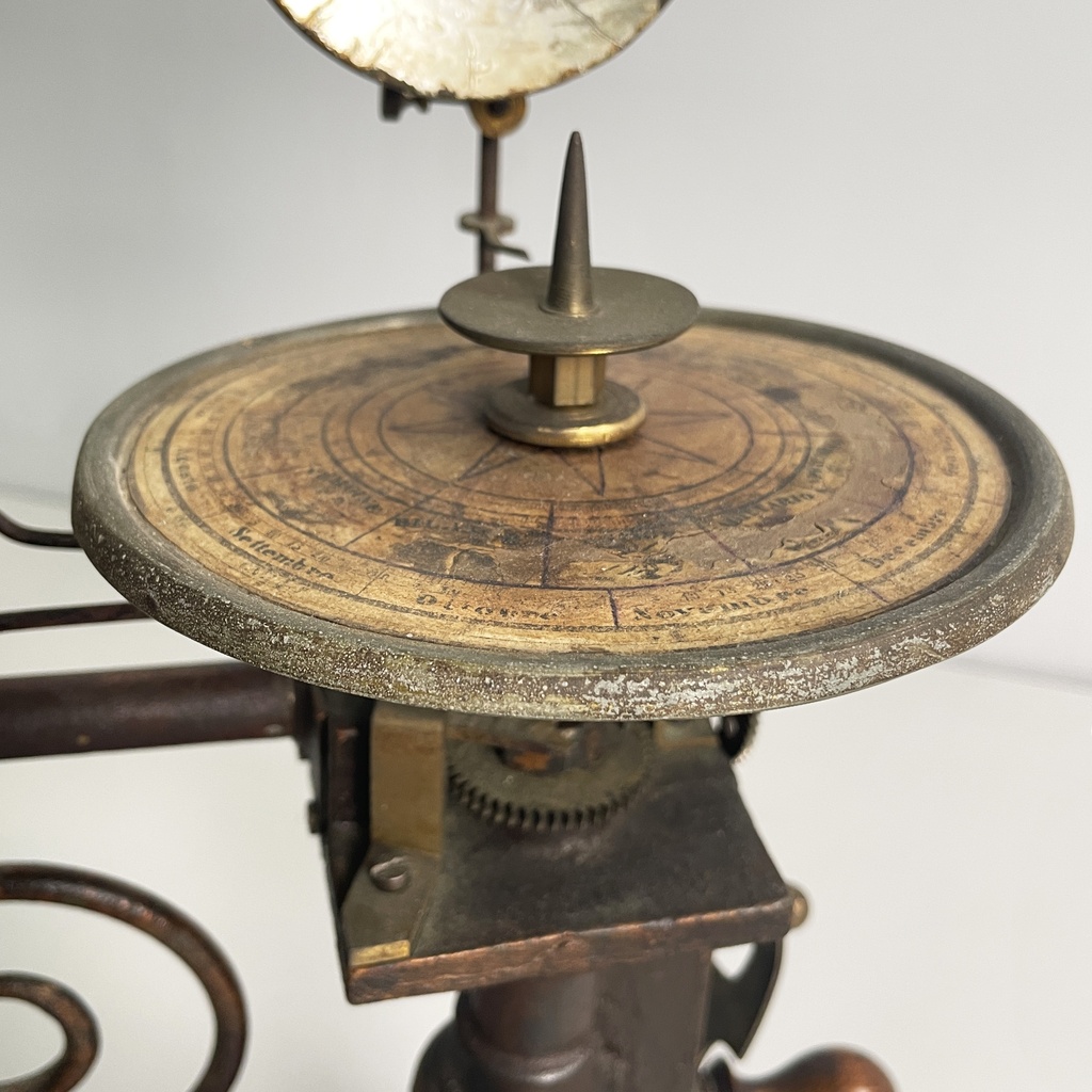 Tellurio meccanico in ghisa e ottone, metà 1800 ca.