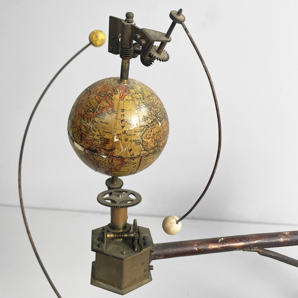 Tellurio meccanico in ghisa e ottone, metà 1800 ca.