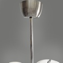 Lampadario in vetro opalino e metallo, 1970 ca.