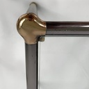 Tavoli da caffè in metallo e vetro, 1980 ca.