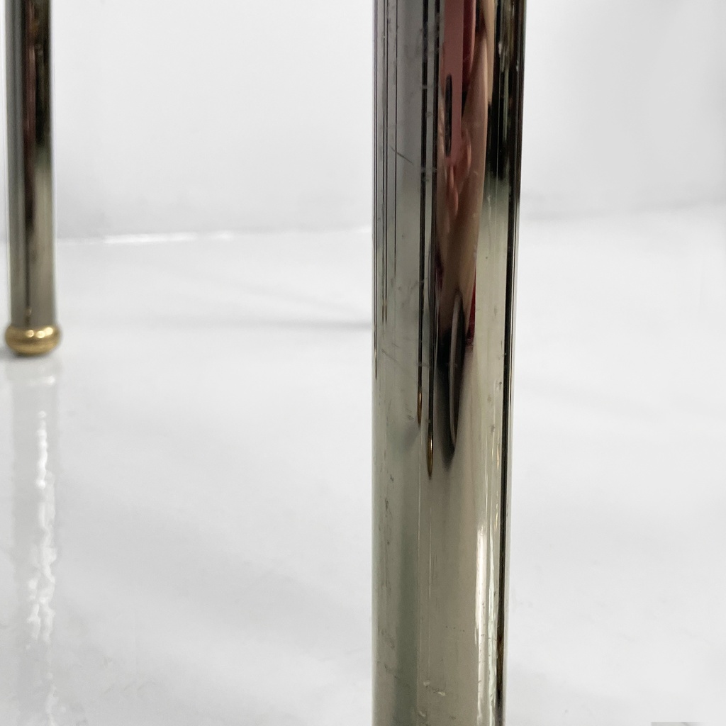 Tavoli da caffè in metallo e vetro, 1980 ca.