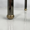 Tavoli da caffè in metallo e vetro, 1980 ca.