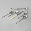 Coltello e cucchiai da pompelmo placcati argento, 1950 ca.