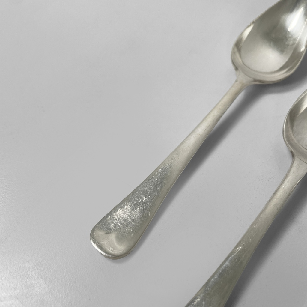 Coltello e cucchiai da pompelmo placcati argento, 1950 ca.