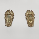 Specchiere in legno dorato e verde chiaro, 1900 ca.