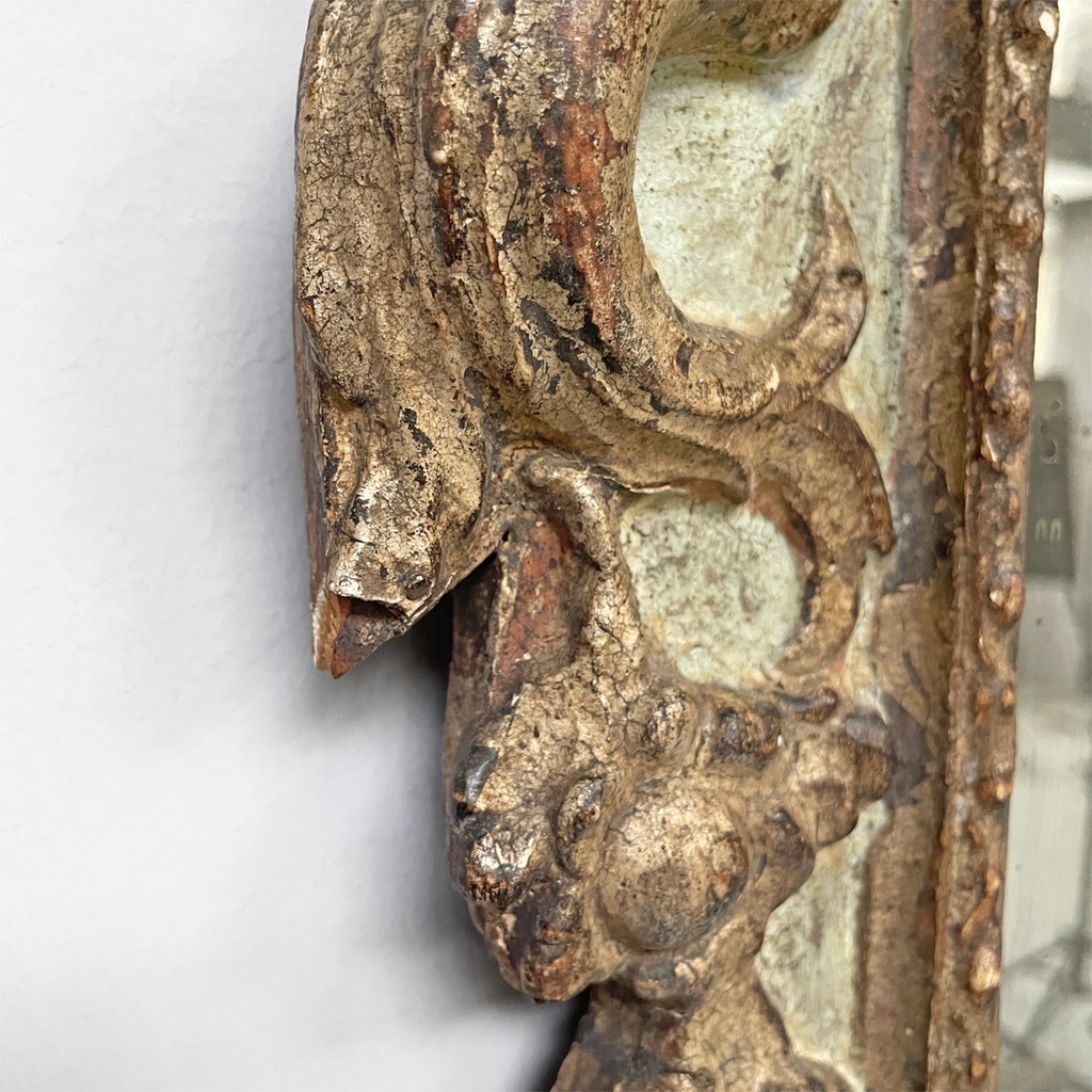 Specchiere in legno dorato e verde chiaro, 1900 ca.