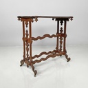 Tavolo da caffè in legno con ruote, 1800 ca.