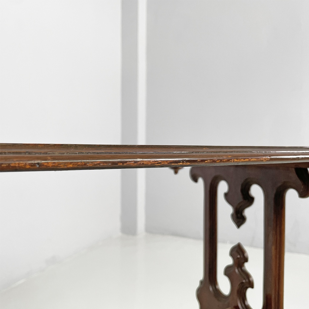 Tavolo da caffè in legno con ruote, 1800 ca.