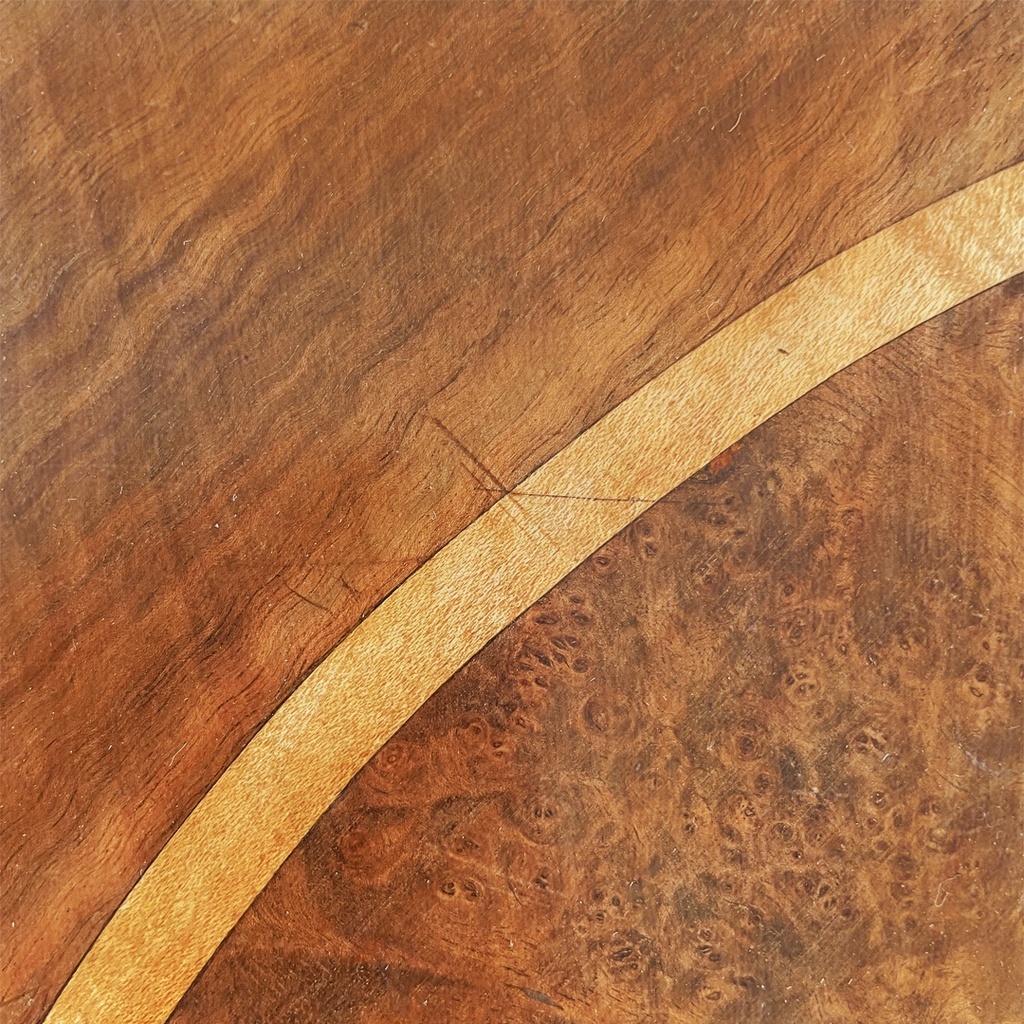 Tavolo da caffè in legno con ruote, 1800 ca.