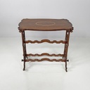 Tavolo da caffè in legno con ruote, 1800 ca.