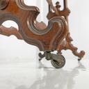 Tavolo da caffè in legno con ruote, 1800 ca.