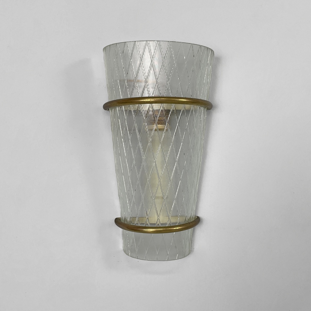 Applique in vetro e metallo, 1950 ca.