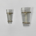 Applique in vetro e metallo, 1950 ca.