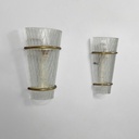 Applique in vetro e metallo, 1950 ca.