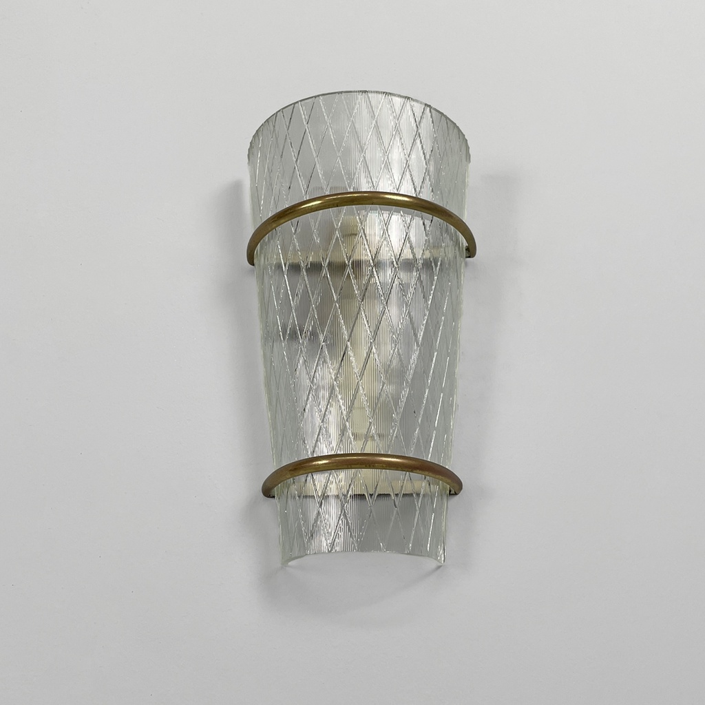 Applique in vetro e metallo, 1950 ca.