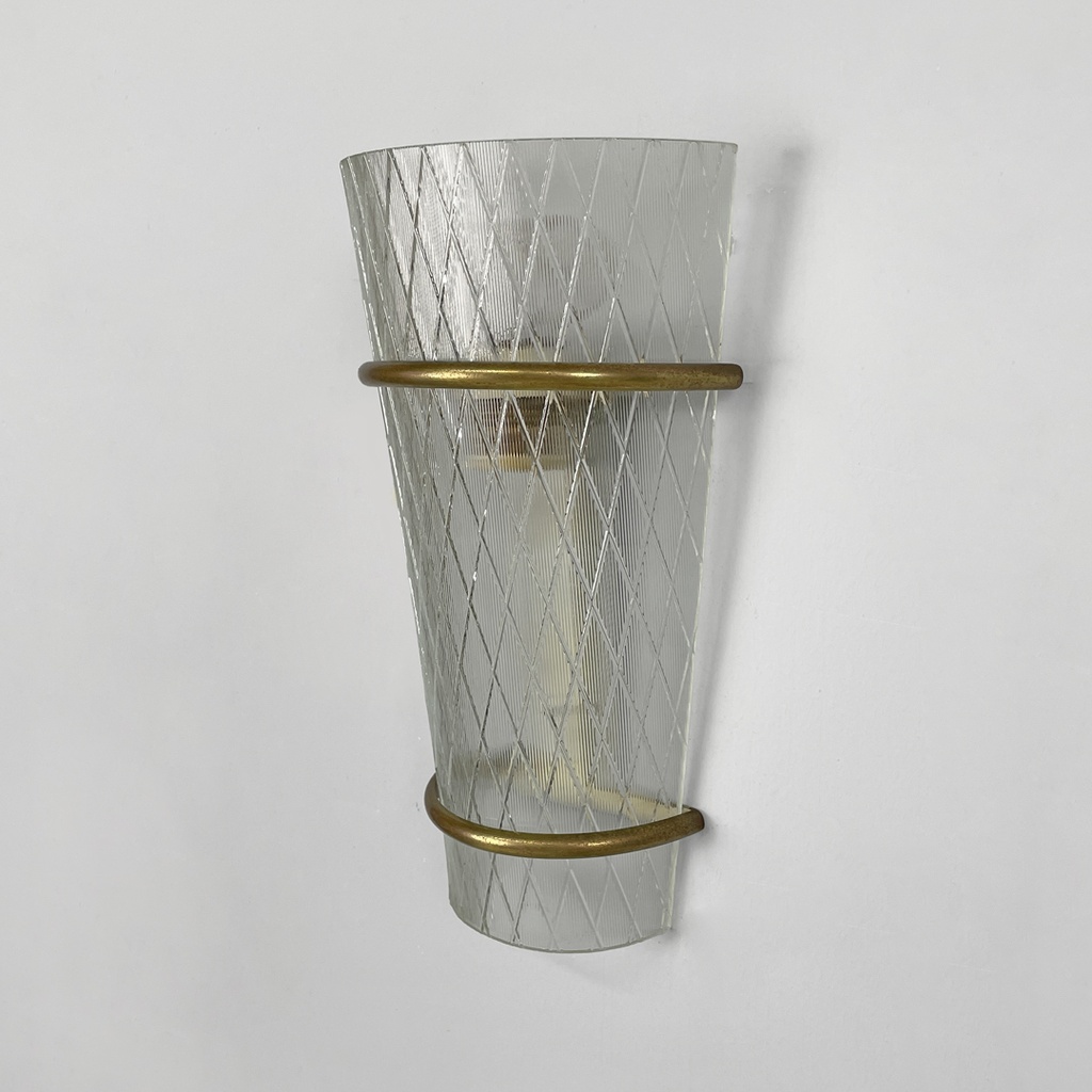 Applique in vetro e metallo, 1950 ca.