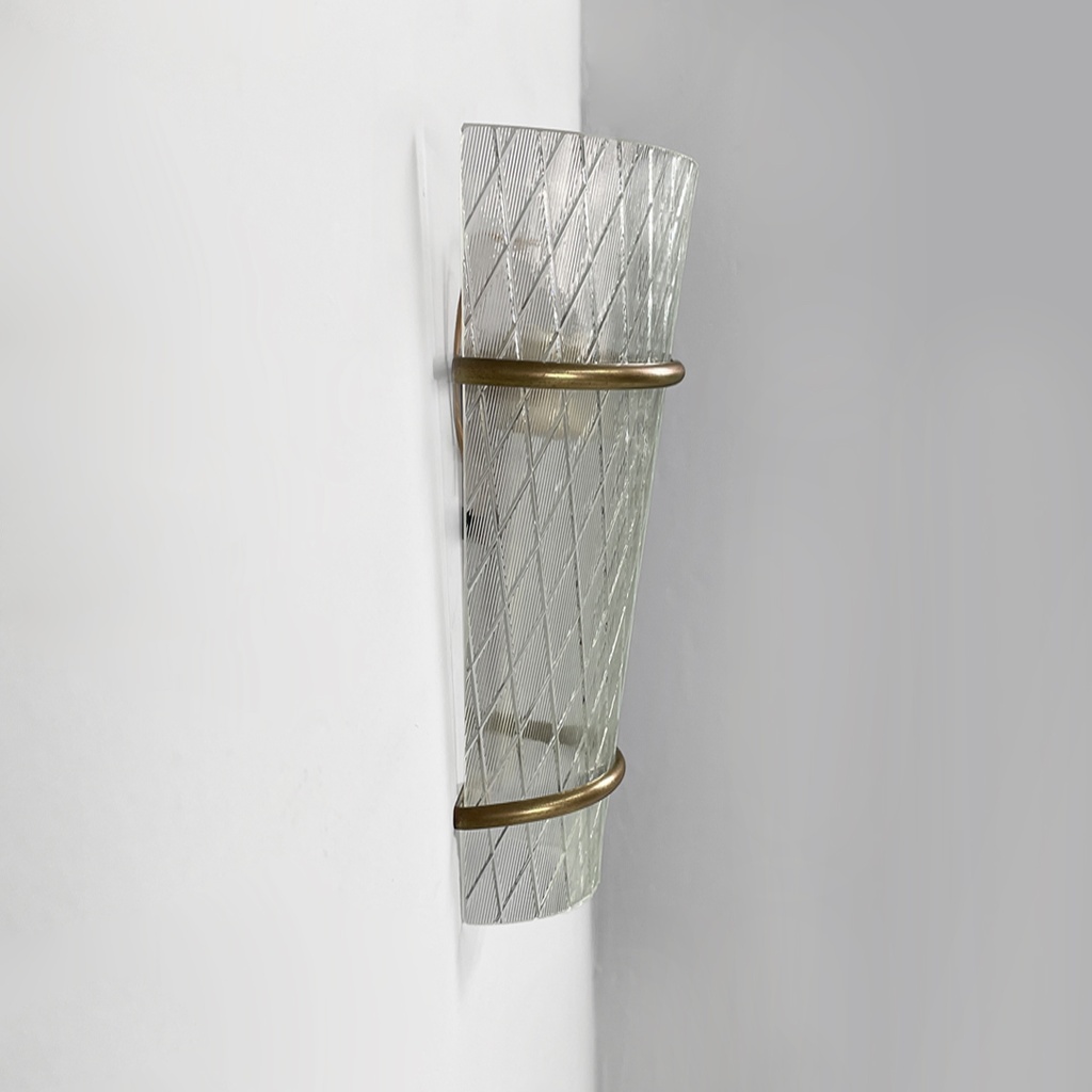 Applique in vetro e metallo, 1950 ca.