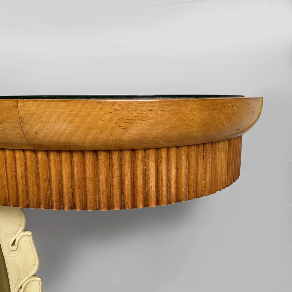 Consolle in legno e specchio, 1940 ca.