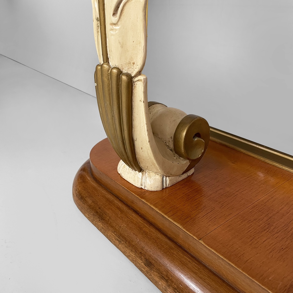Consolle in legno e specchio, 1940 ca.