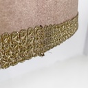 Lampada da terra in velluto e ottone, 1940 ca.