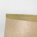 Lampada da terra in velluto e ottone, 1940 ca.