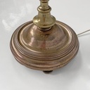 Lampada da terra in velluto e ottone, 1940 ca.