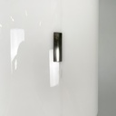 Lampada da terra in metallo brunito e plexiglass bianco, 1970 ca.