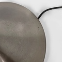 Lampada da terra in metallo brunito e plexiglass bianco, 1970 ca.