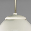 Lampadario in vetro opalino, 1970 ca.