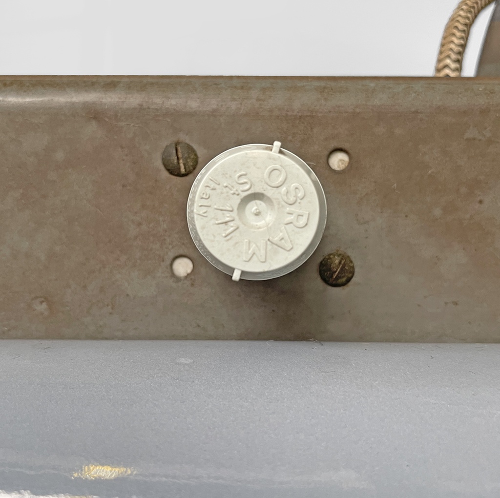 Lampadario in metallo con catena, 1940 ca.