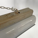 Lampadario in metallo con catena, 1940 ca.