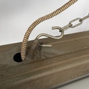 Lampadario in metallo con catena, 1940 ca.